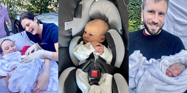 A special delivery - baby Amelia born in the Cabrini carpark.