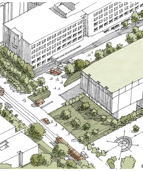 Next Era East building sketch diagram 500w