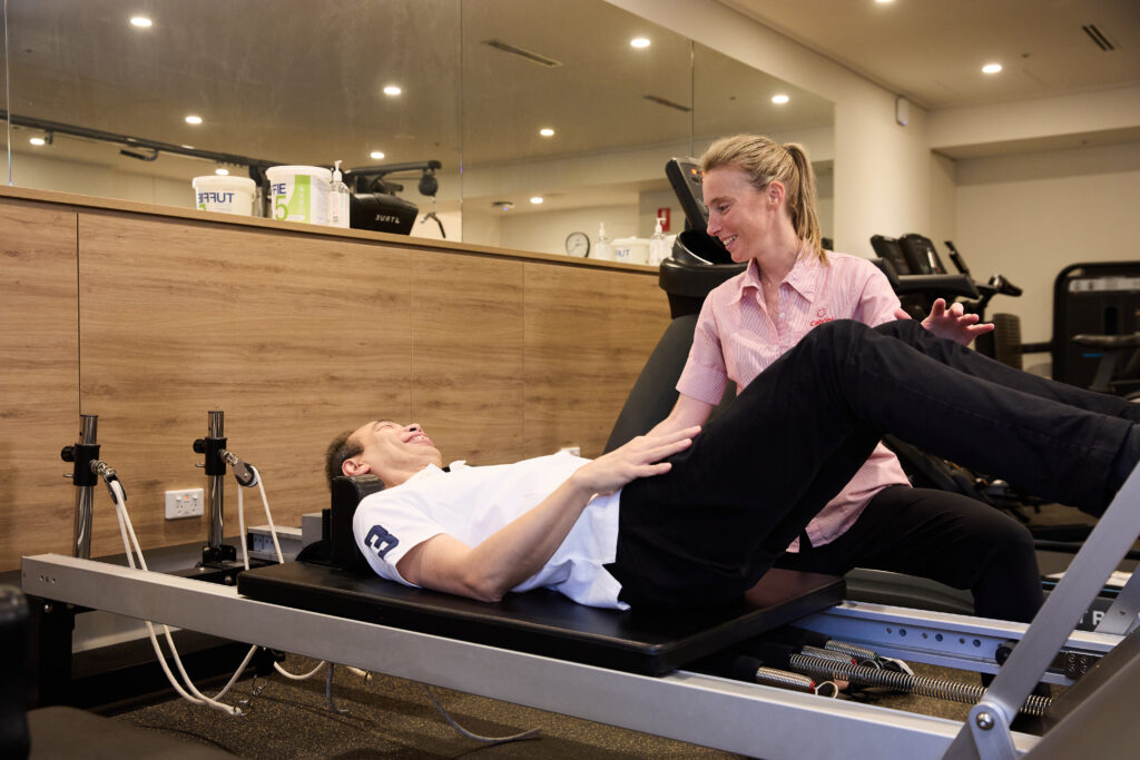 Cabrini Cancer Excellence and Wellness Centre - rehab patient doing exercises