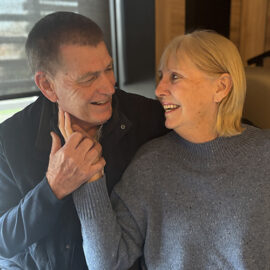 Kaye Tomlinson with her husband Peter at Cabrini Malvern