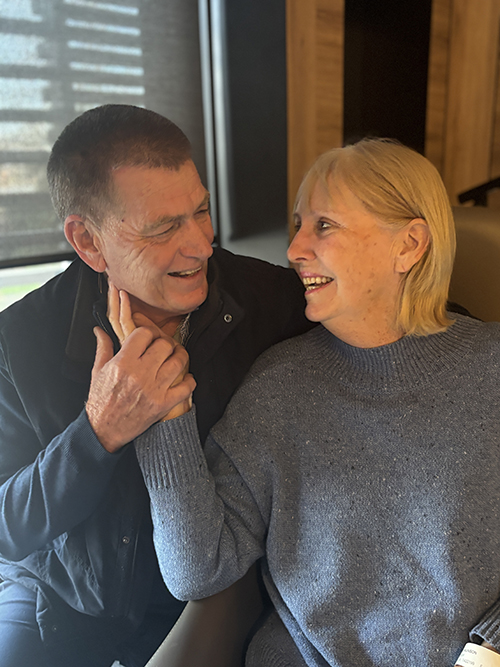 Kaye Tomlinson with her husband Peter at Cabrini Malvern