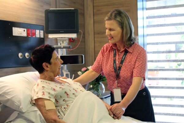 Laparoscopic cholecystectomy - female patient and nurse