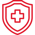 red first aid sign